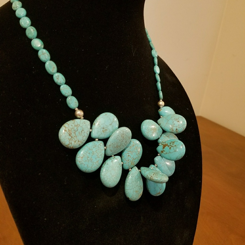 Turquoise colored necklace